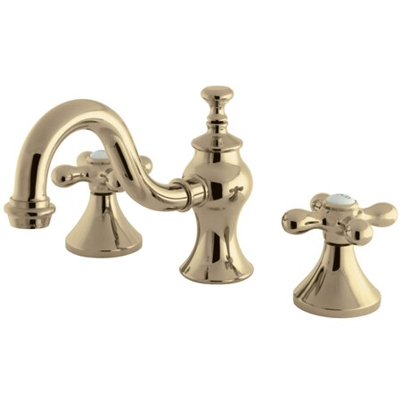 Kingston Brass KC7162AX 8" Widespread Bathroom Faucet, Polished Brass KC7162AX